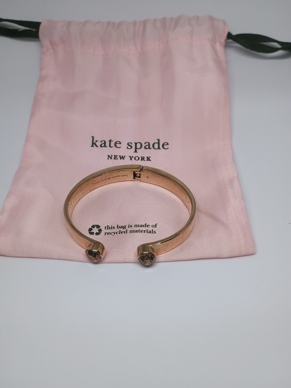 EUC Kate Spade Gold Open Cuff Bracelet W/Dust Bag